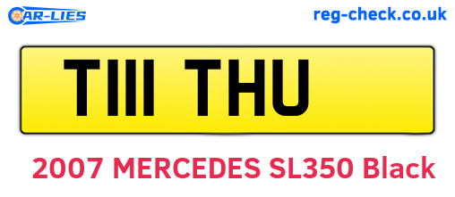 T111THU are the vehicle registration plates.