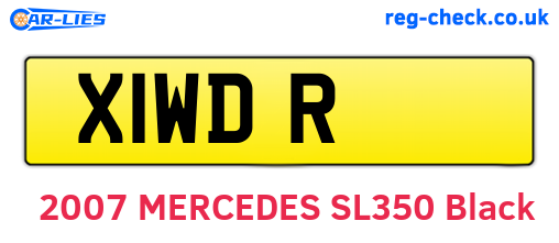 X1WDR are the vehicle registration plates.