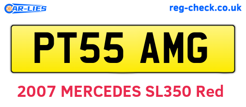 PT55AMG are the vehicle registration plates.