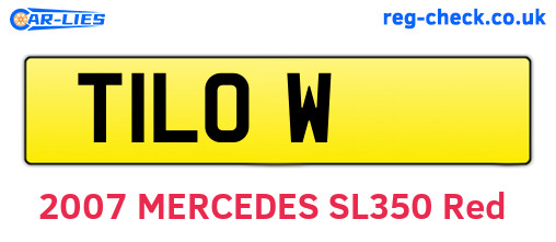 T1LOW are the vehicle registration plates.
