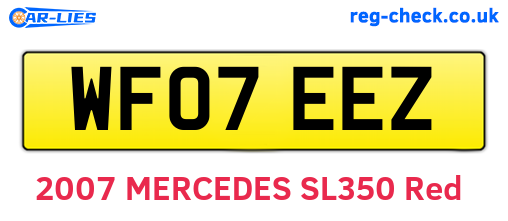 WF07EEZ are the vehicle registration plates.