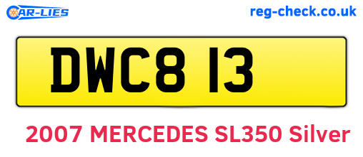 DWC813 are the vehicle registration plates.