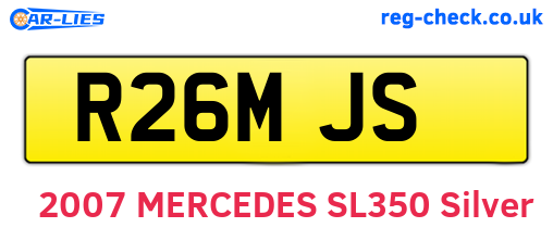 R26MJS are the vehicle registration plates.