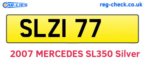 SLZ177 are the vehicle registration plates.