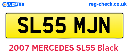 SL55MJN are the vehicle registration plates.