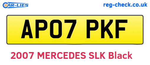AP07PKF are the vehicle registration plates.