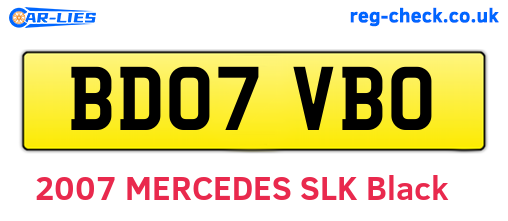 BD07VBO are the vehicle registration plates.