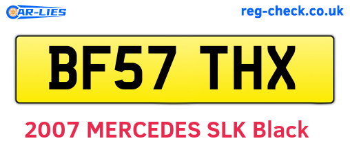 BF57THX are the vehicle registration plates.