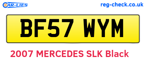 BF57WYM are the vehicle registration plates.