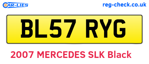 BL57RYG are the vehicle registration plates.