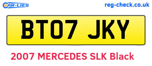 BT07JKY are the vehicle registration plates.