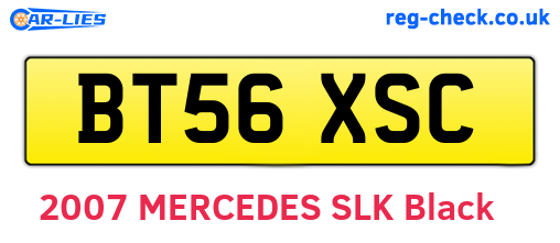 BT56XSC are the vehicle registration plates.
