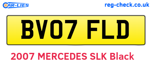 BV07FLD are the vehicle registration plates.