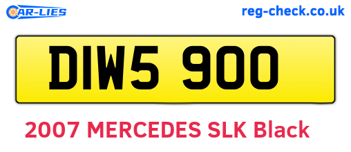 DIW5900 are the vehicle registration plates.