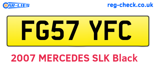 FG57YFC are the vehicle registration plates.