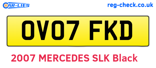 OV07FKD are the vehicle registration plates.