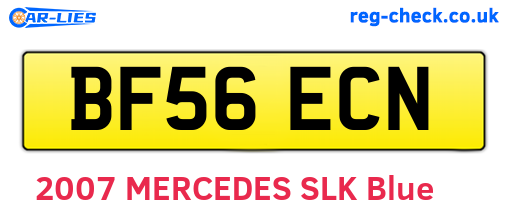 BF56ECN are the vehicle registration plates.