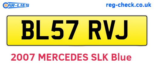 BL57RVJ are the vehicle registration plates.