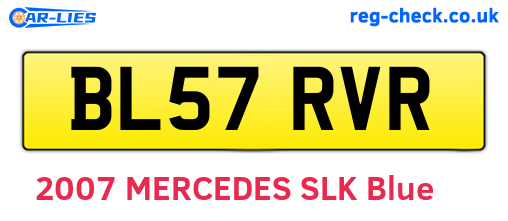 BL57RVR are the vehicle registration plates.