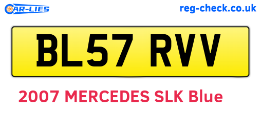 BL57RVV are the vehicle registration plates.