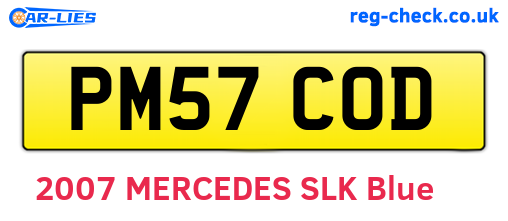 PM57COD are the vehicle registration plates.