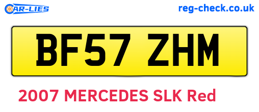 BF57ZHM are the vehicle registration plates.