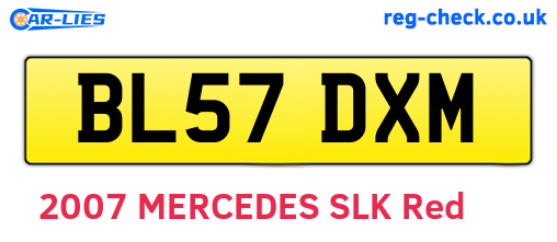 BL57DXM are the vehicle registration plates.