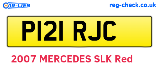 P121RJC are the vehicle registration plates.