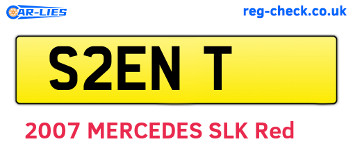 S2ENT are the vehicle registration plates.