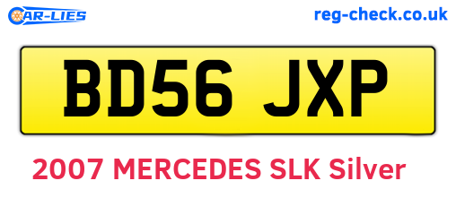 BD56JXP are the vehicle registration plates.