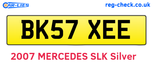 BK57XEE are the vehicle registration plates.