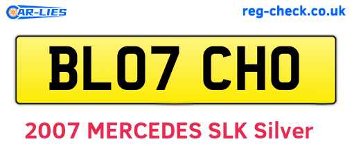 BL07CHO are the vehicle registration plates.