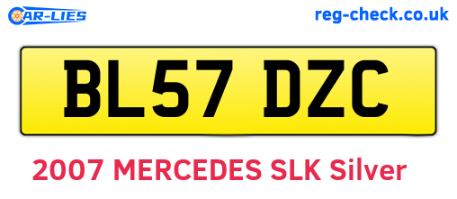 BL57DZC are the vehicle registration plates.
