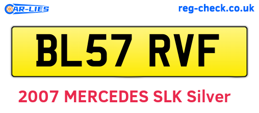 BL57RVF are the vehicle registration plates.