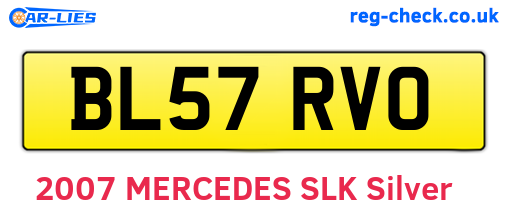 BL57RVO are the vehicle registration plates.