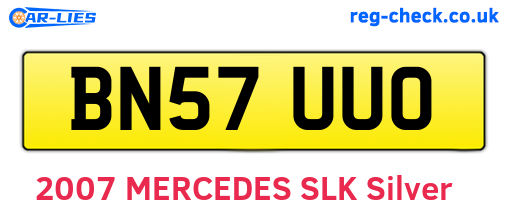 BN57UUO are the vehicle registration plates.