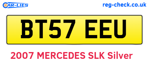 BT57EEU are the vehicle registration plates.