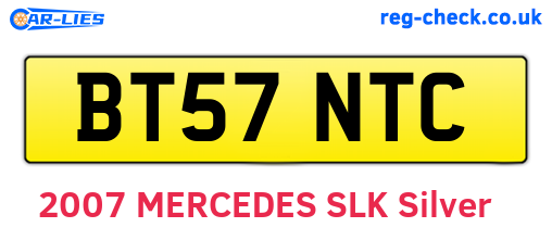 BT57NTC are the vehicle registration plates.