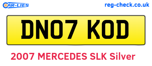 DN07KOD are the vehicle registration plates.