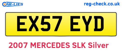 EX57EYD are the vehicle registration plates.