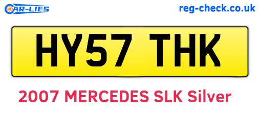 HY57THK are the vehicle registration plates.