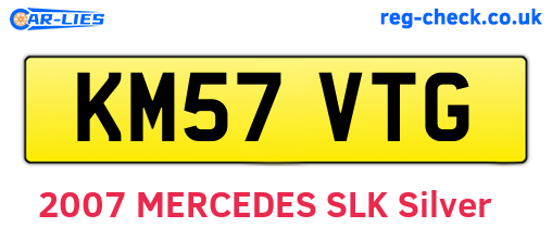 KM57VTG are the vehicle registration plates.