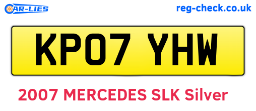 KP07YHW are the vehicle registration plates.