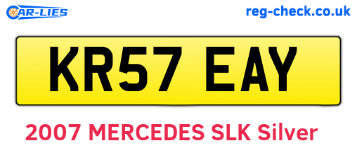KR57EAY are the vehicle registration plates.