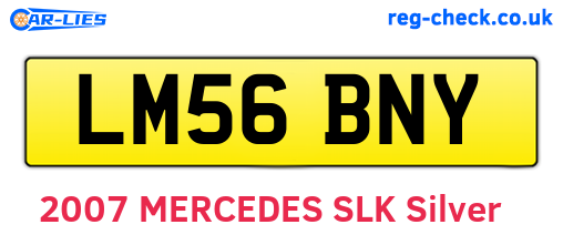 LM56BNY are the vehicle registration plates.