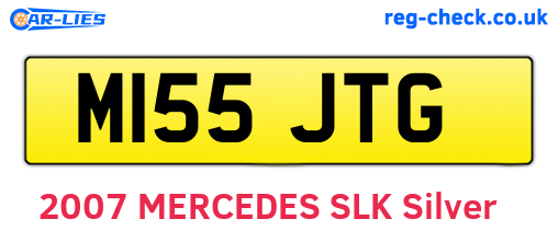 M155JTG are the vehicle registration plates.