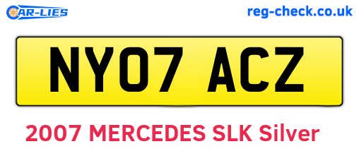 NY07ACZ are the vehicle registration plates.