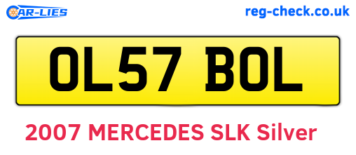 OL57BOL are the vehicle registration plates.
