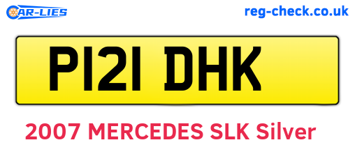 P121DHK are the vehicle registration plates.