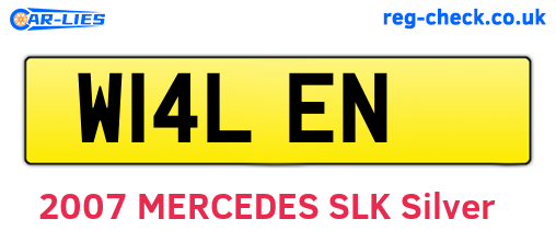 W14LEN are the vehicle registration plates.